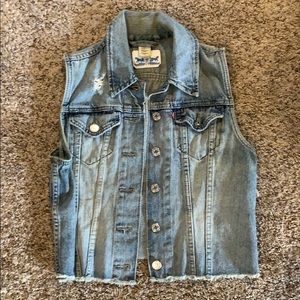 Distressed Levi’s denim vest